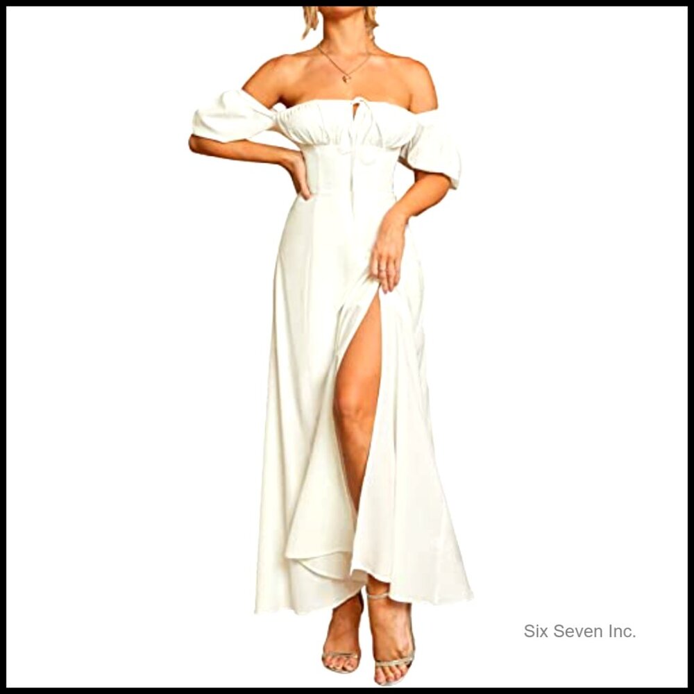 Micro-Stretch Polyester And Elastane Puff Sleeve … - image 3